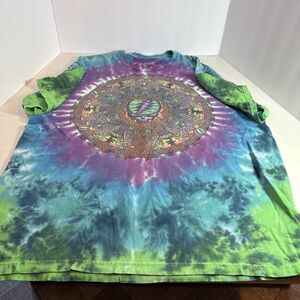 Liquid Blue Grateful Dead Tie Dye T Shirt XL Steal Your Face Bears Roses 2000